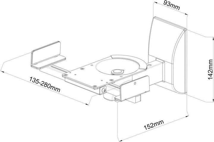 Produktbild myWall HB 5 L (1 Paar, Wandmontage, Schwenkbar, Neigbar)