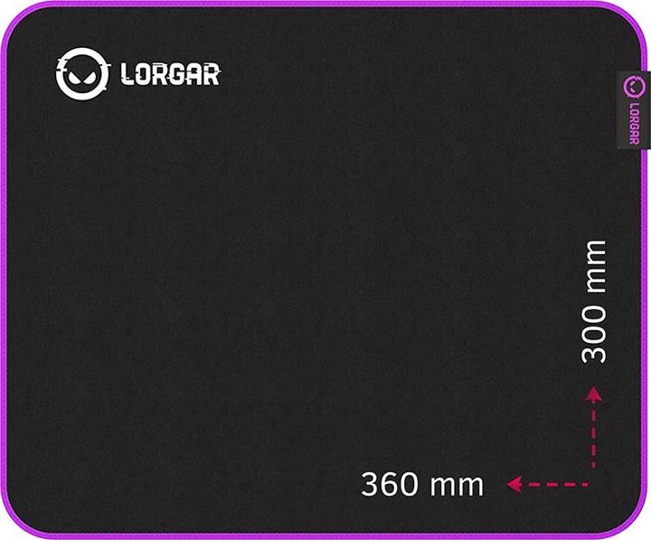 Lorgar Mousepad Main 313 360mmx300mmx3mm/Alta velocità/BK&VT al dettaglio (M)