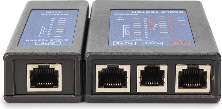 Immagine prodotto Digitus Tester per cavi, rete, RJ45, unità principale del tester monofacciale, remoto, tester PoE, con