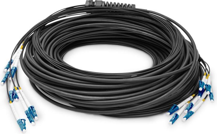 Digitus Câble breakout fibre optique universel préassemblé, multimode OS2, 8 fibres, LC/UPC – LC/UPC (UTP, CAT6, 50 m)
