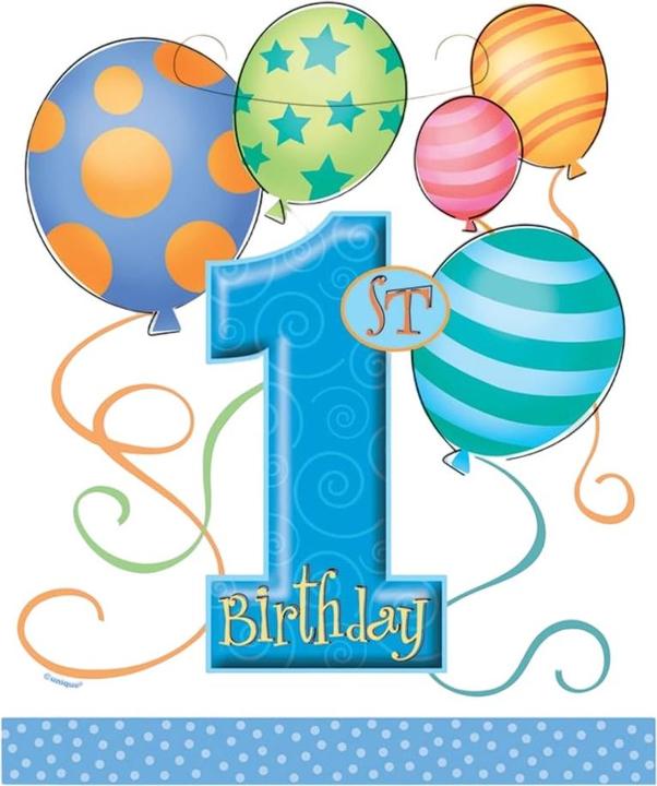 Produktbild Unique Party Ballons 1. Geburtstag Partytüten (8er Pack) (8 x)