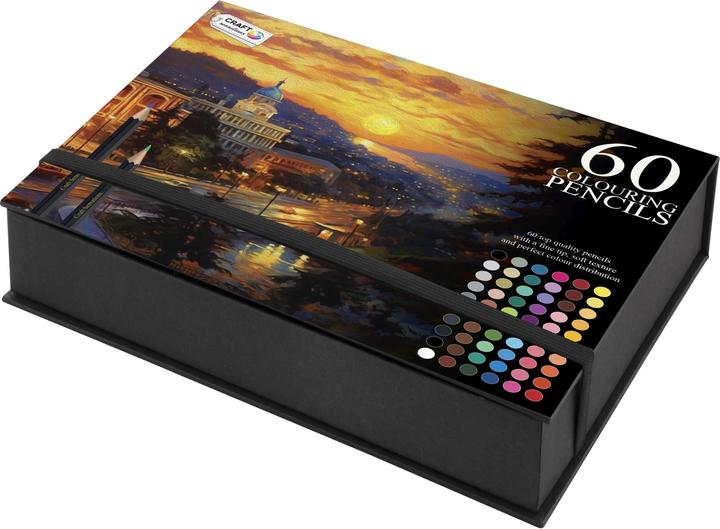 Immagine prodotto Craft 60 pezzi di matite da colorare in una scatola colorata (Arcobaleno, 60 x)