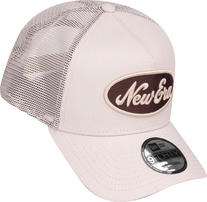 Actual product image New Era A-Frame Trucker Cap - Brand Patch Stone Beige (One size)