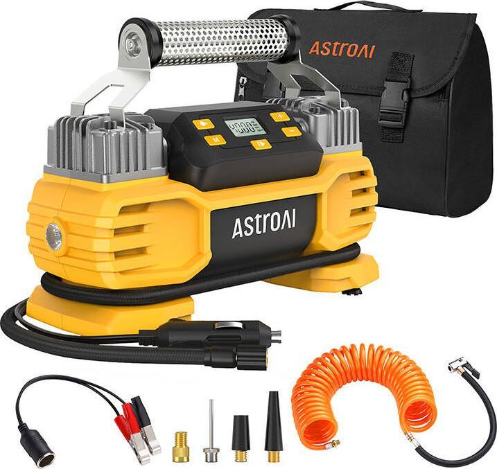 AstroAI Dua AIRUN T2 160 PSI heavy-duty tire compressor (0.00 bar)