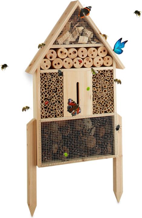 Relaxdays Albergo Insetto (Coccinelle, Merletti, Ape, Api, Farfalle)