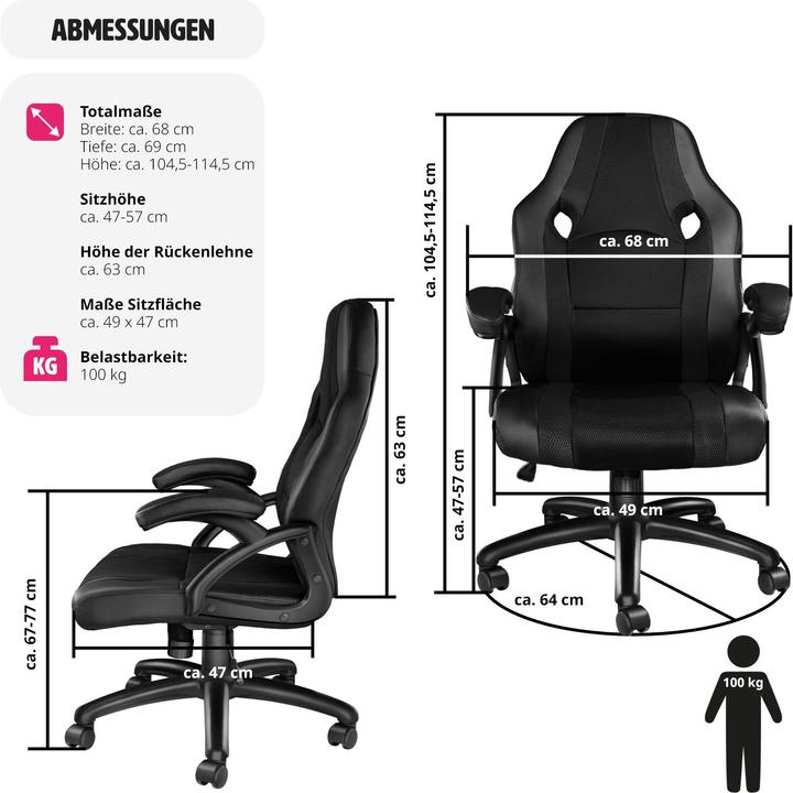Actual product image tectake Office Chair Benny