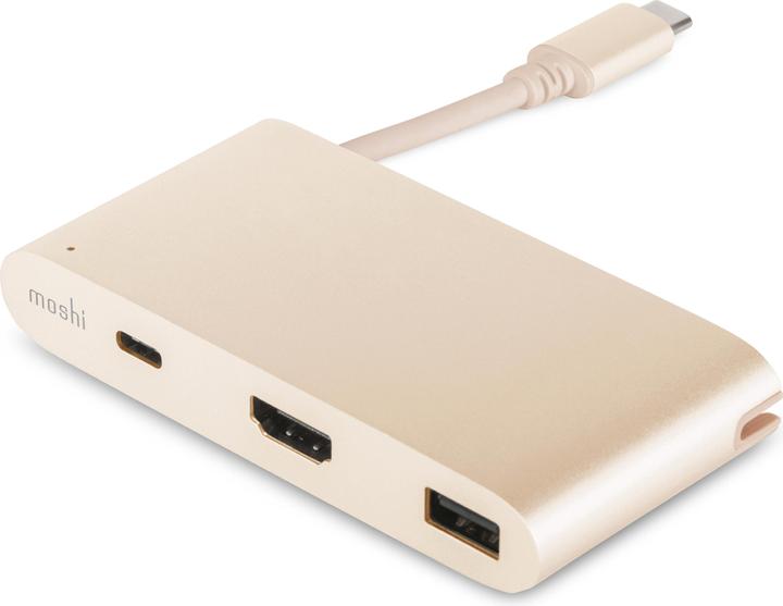 Image du produit Moshi Adaptateur USB-C multiport or (USB-C, 3 Ports)