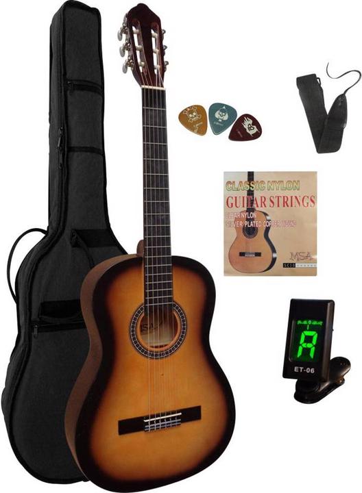 MSA Musikinstrumente Classical Guitar Set C 25 (Classical guitar, Basswood)