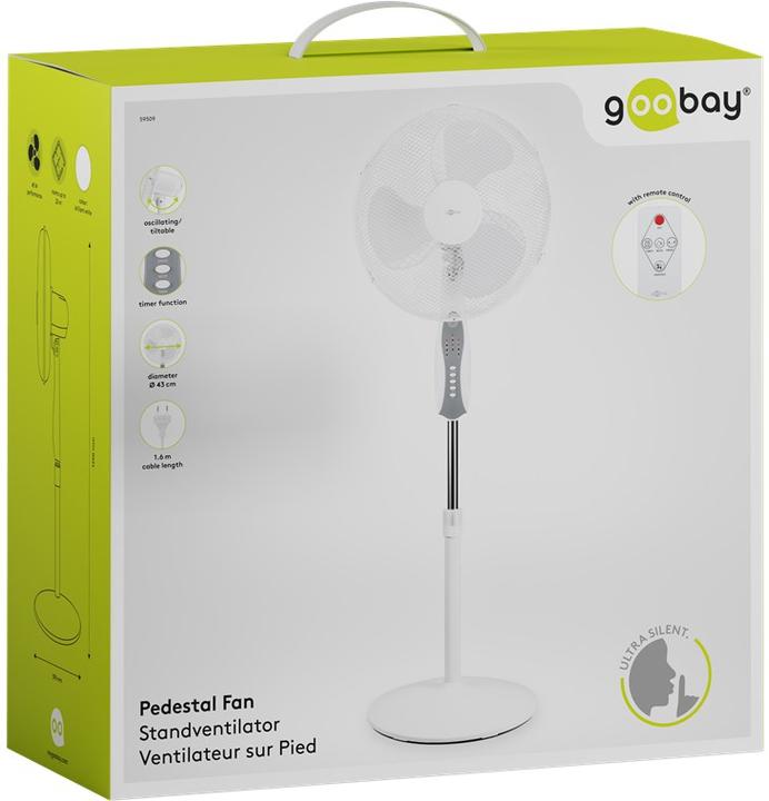 Produktbild Goobay 40,60cm (16") Standventilator mit Fernbedienung & Timer (58 dB)
