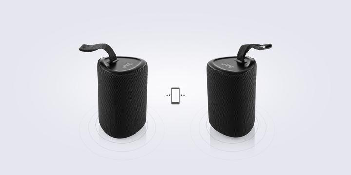 Image du produit JVC Głośnik BT XS-E213B black (8 h, Fonctionnement sur piles)