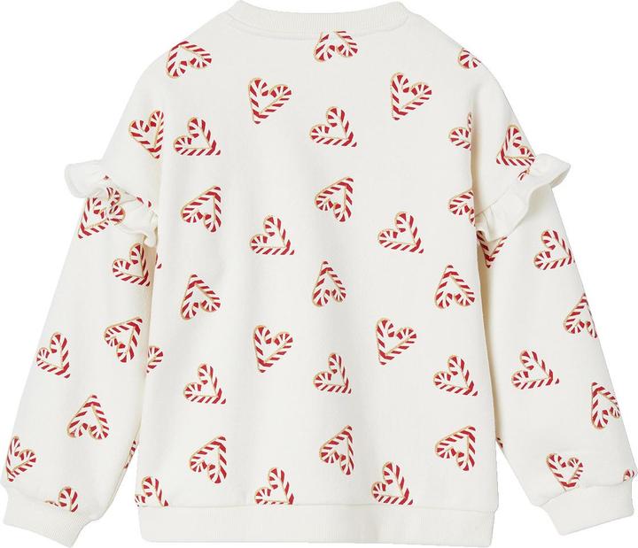 Vertbaudet Mädchen Weihnachts-Sweatshirt mit Volantärmeln