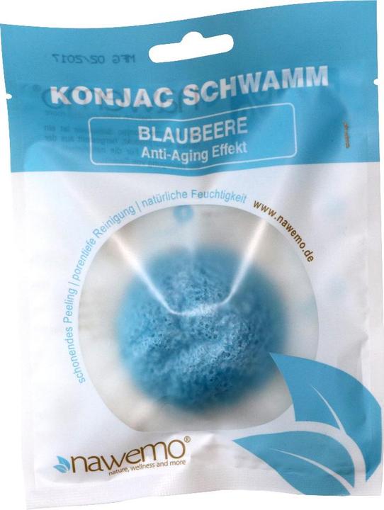 Actual product image Nawemo Konjac Schwamm Blaubeere, mit Fruchtsäuren gegen Fältchen