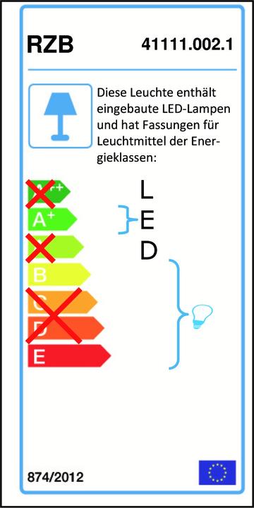 Energie-Label RZB Iso-Stableuchte