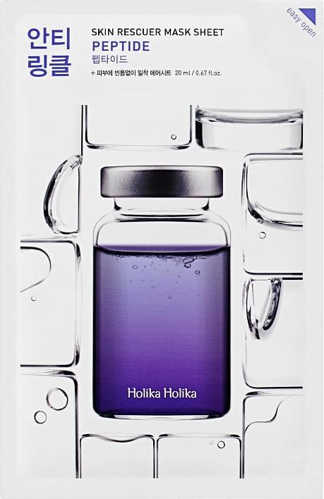 Holika Holika Peptide Skin Rescue Mask Sheet - Anti-Aging Canvas Mask With Peptides (20 ml)