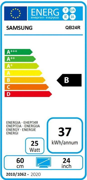 Etichetta energetica Samsung QB24R-B (1920 x 1080 pixel, 24")
