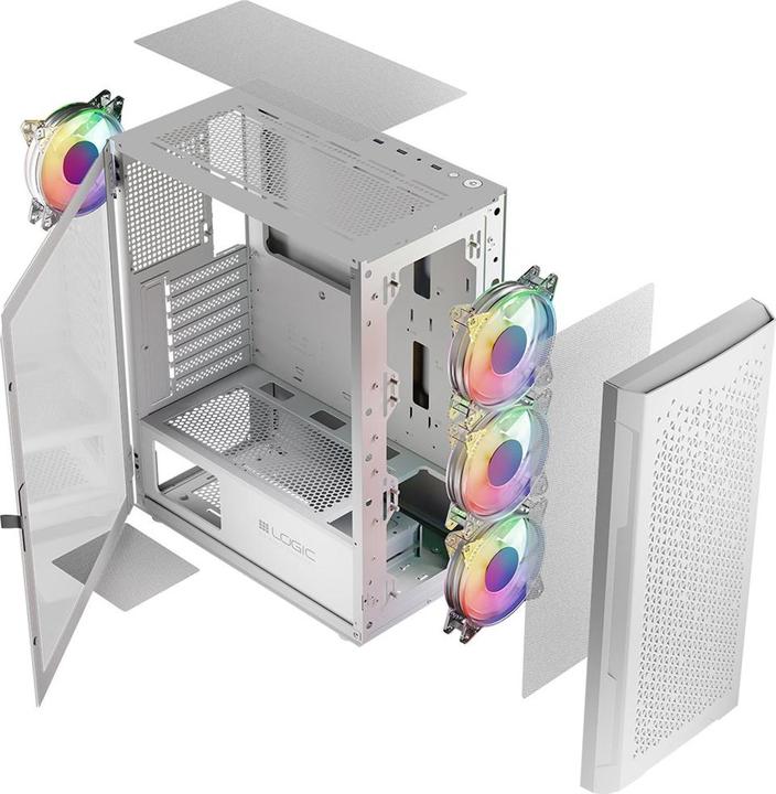 Actual product image Logic ARAMIS ARGB MINIDI USB 3.0 Enclosure White (ATX)