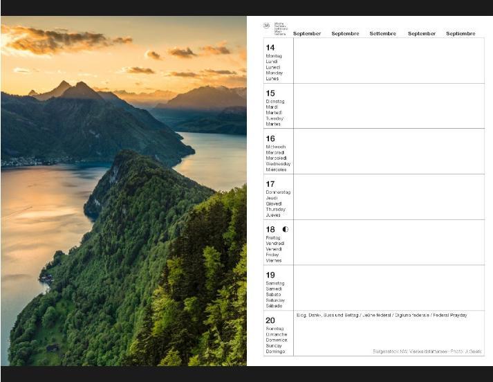 Image du produit Swiss Foto-Almanach 2026 (A5, Italien, Anglais, Allemand, Français)