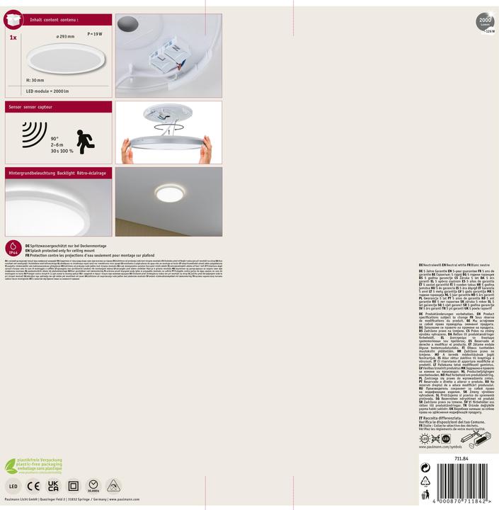 Image du produit Paulmann Panneau Atria Shine Backlight (2000 lm)