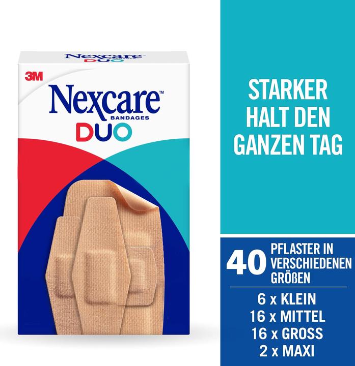 Actual product image Nexcare Duo plasters (40 x)