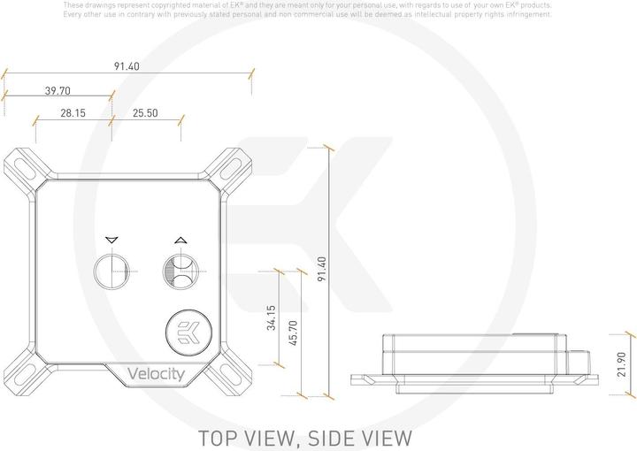 Actual product image EKWB EK-Velocity Intel RGB