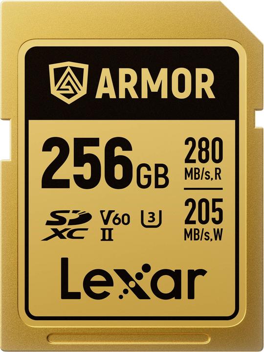 Actual product image Lexar Armor Gold (256 GB, SDXC, U3, UHS-II)
