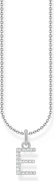 Thomas Sabo Kette mit Buchstaben-Anhänger E Silber (925er Silber, 38 - 45 cm)