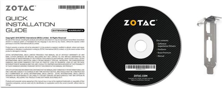 Actual product image Zotac GeForce GT 1030 (2 GB)