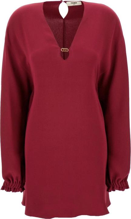 Actual product image Fendi Cady Silk Dress (40)