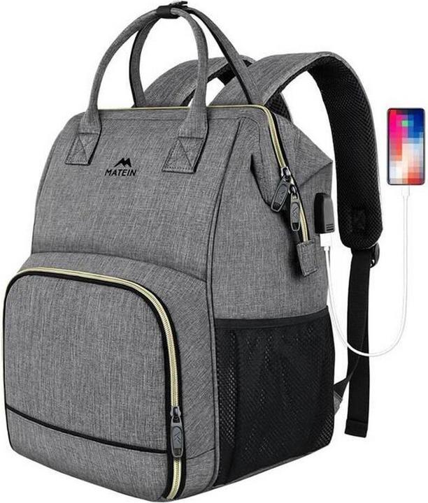 Immagine prodotto Matein Zaino per laptop / Borsa pranzo 15.6" 1368 USB Grigio (18 l)