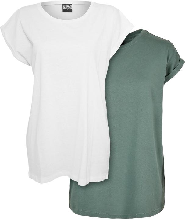 Produktbild Urban Classics Ladies Extended Shoulder Tee 2-Pack (XS)