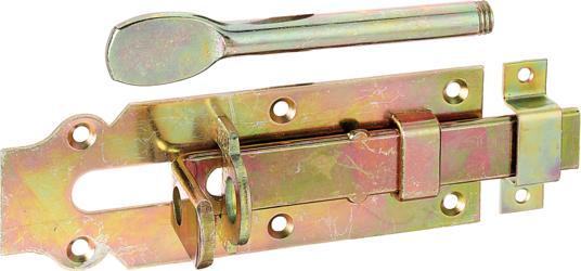 Productafbeelding Alberts Stabiele slotbout met platte handgreep en lus, 160 x 56 mm, geel gegalvaniseerd (1 Pcs.)