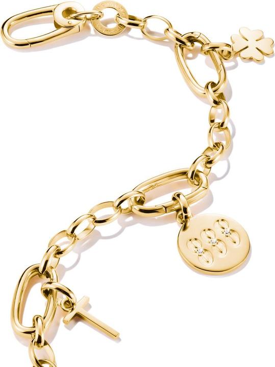 Immagine prodotto Thomas Sabo Charm-Anhänger Engelzahl 888 mit Steinen Connect vergoldet (Argento 925)
