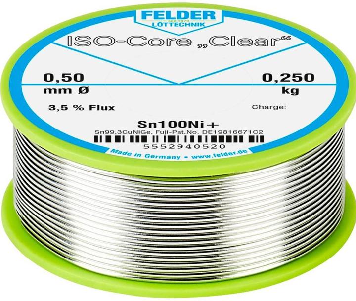Produktbild Felder Lottechnik ISO-Core Clear Sn100Ni+ (Lötzinn)