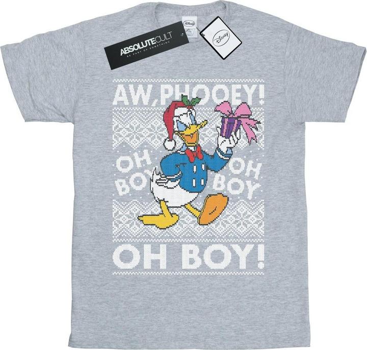 Disney Donald Duck Christmas Fair Isle TShirt (XXL)