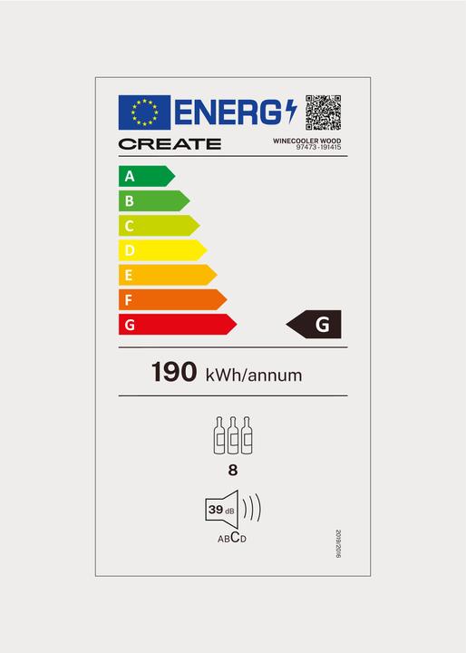 Label énergétique Create Winecooler Wood S