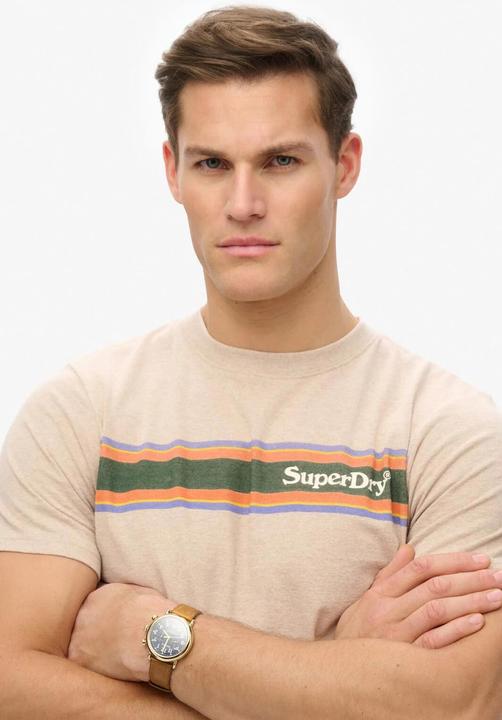 Actual product image Superdry Venue Logo Stripe Relaxed Tee (M)