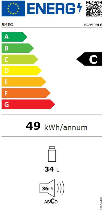 Energie-Label Smeg Retro Style FAB5RBL6 (34 l)
