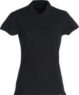 Clique Damen Poloshirt Basic 028231, Baumwolle, schwarz, Grösse S (S)