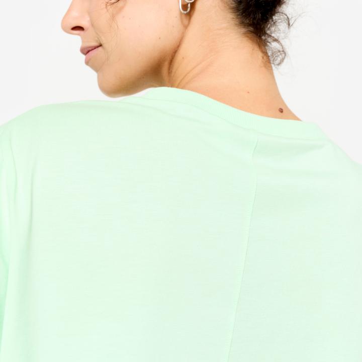 Image du produit Domyos T-shirt crop top femme, vert clair (L)