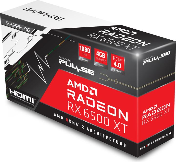 Actual product image Sapphire Pulse Radeon RX 6500 XT OC (4 GB)
