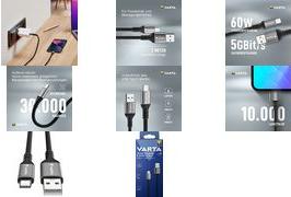 Produktbild Varta Speed Charge & Sync Cable USB A to USB Type C (2 m, USB 3.0, 60 W)