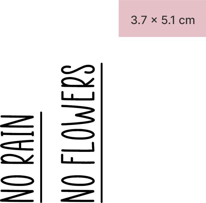 Immagine prodotto minink Tatuaggio temporaneo - NO RAIN NO FLOWERS 2
