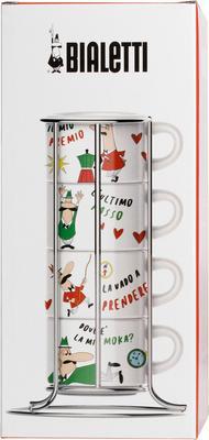 Actual product image Bialetti Set 4 Cups Cappuccio Stackable (265 ml, 4 x)