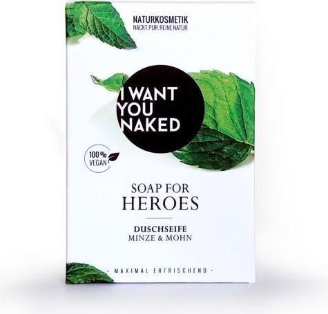 Actual product image I want you naked Shower soap with peeling effect MINT & MOHN