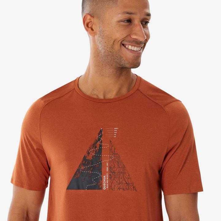 Produktbild Quechua Men’s Short-Sleeved Hiking T-Shirt MH500 - Brown (M)