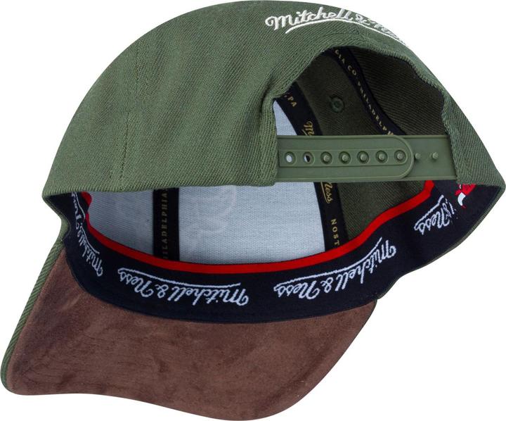 Image du produit Mitchell & Ness Snapback Stretch Cap - Chicago Bulls Oliv (Taille unique)