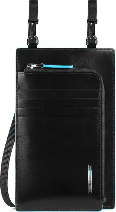 Immagine prodotto Piquadro Blue Square, borsa a tracolla in pelle, nera, 11,5 x 19 x 2 cm, per