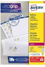 Actual product image Avery Dennison Labels Zweckform ultragrip L7161, 63,5x46,6 mm, white, pk. 1800 pcs.