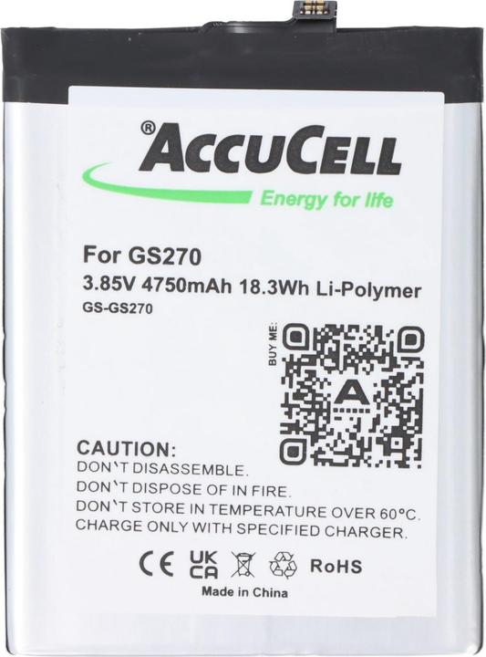 Actual product image AccuCell Akku passend für Gigaset GS270 Li-Polymer 3.85V 4750mAh 18.3Wh