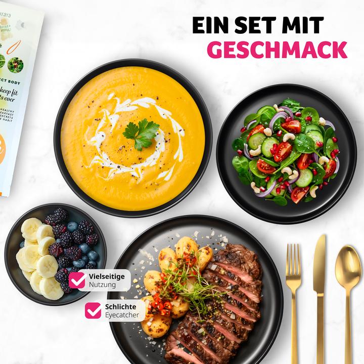Actual product image tectake Geschirrset Una, aus Steingut, für 6 Personen (24 Piece)